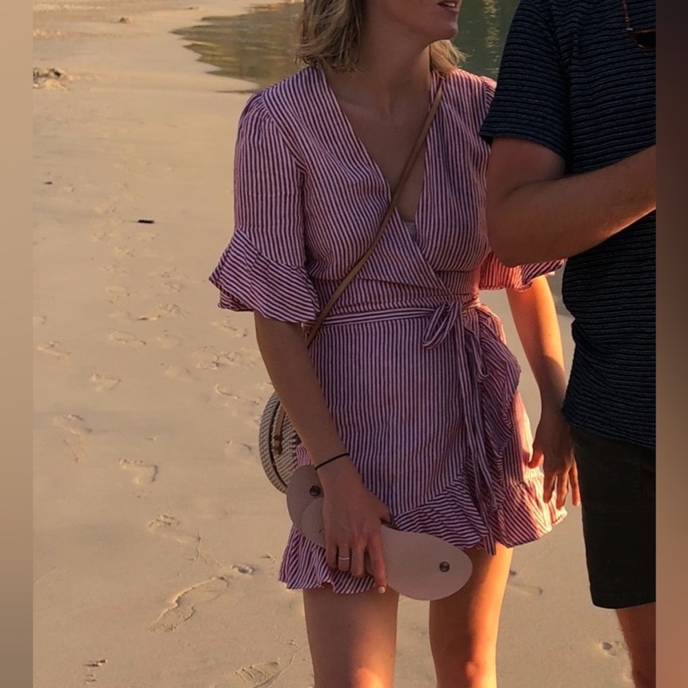 Reformation Linen wrap dress